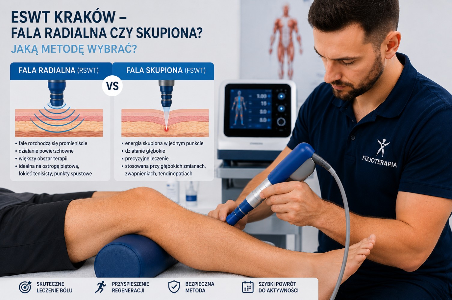 ESWT Kraków – fala radialna czy skupiona? Jaką metodę wybrać?